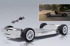 Cận cảnh khung gầm ván trượt CIIC của CATL hoạt động không cần thân vỏ