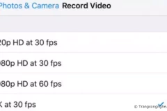 Cách thay đổi thiết lập độ phân giải video trên iPhone