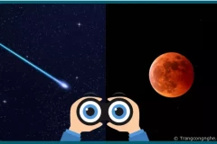 Mưa sao băng và nguyệt thực cùng xuất hiện trong cùng một đêm