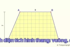 Cách tính diện tích hình thang vuông, cân, khi biết độ dài 4 cạnh, công thức tính