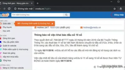 Cách đăng nhập và đăng xuất hệ thống quản lý nhà trường VnEdu