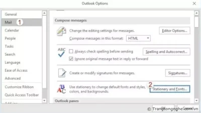 Hướng dẫn đổi kiểu và kích thước font mặc định trong Outlook
