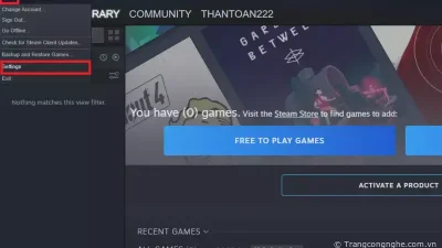Hướng dẫn chuyển đổi giao diện Steam sang tiếng Việt