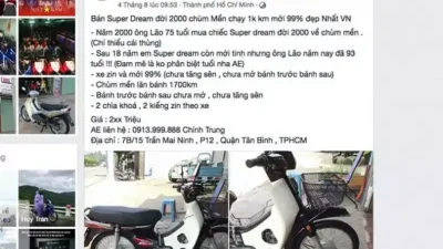 Honda Super Dream đời 2000 được treo giá hơn 200 triệu ở Sài Gòn