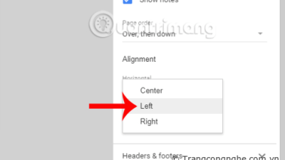 Cách căn chỉnh bảng tính trước khi in trên Google Sheets