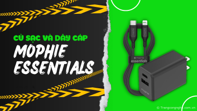 Đánh giá combo củ sạc và dây cáp Mophie Essentials cao cấp cho iPhone