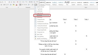 Cách ẩn và làm mờ bảng trong Word nhanh chóng