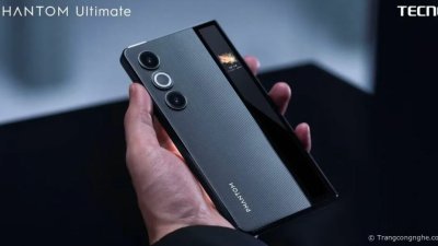 Tecno công bố concept điện thoại màn hình có thể cuộn Phantom Ultimate