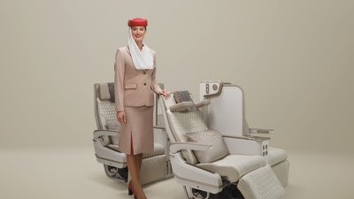 Emirates ra mắt ghế hạng phổ thông cao cấp mới với vách ngăn điện