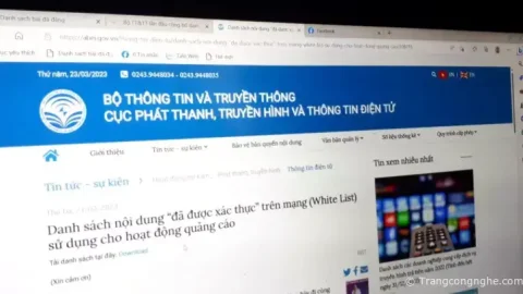 Công bố danh sách Website đã 'xác thực' (Whitelist) sử dụng cho hoạt động quảng cáo - Quý 1/2023