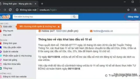Cách đăng nhập và đăng xuất hệ thống quản lý nhà trường VnEdu