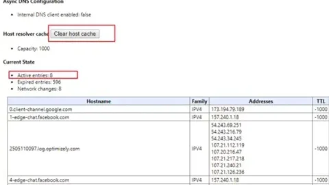 Cách xóa bộ đệm cache DNS trong Google Chrome