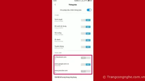 Hướng dẫn tắt thông báo cho trình duyệt Google Chrome trên Android