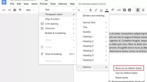 Hướng dẫn thay đổi font mặc mặc định trong Words và Google Docs