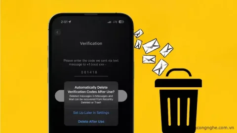 Cách tự động xóa tin nhắn và email 2FA trên iOS và iPadOS 17