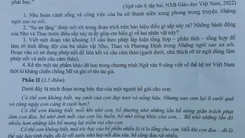 Đề thi và gợi ý đáp án môn Văn vào lớp 10 công lập tại Hà Nội