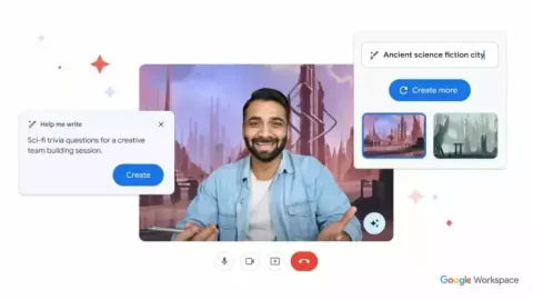 Google Meet thử nghiệm tính năng tạo ảnh nền AI từ Text tương tự Photoshop