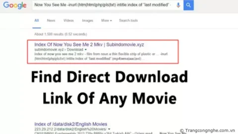 Hướng dẫn lấy link phim trực tiếp bằng công cụ tìm kiếm Google