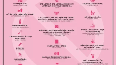 Những vật dụng bị Cấm mang vào Concert 'Born Pink' tại Sân Vận Động Mỹ Đình