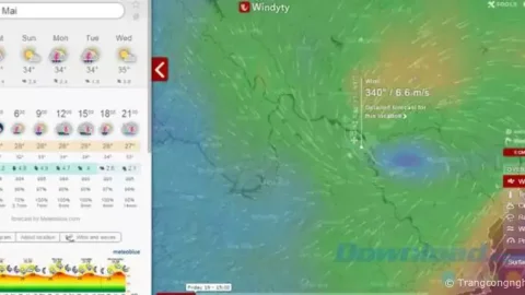 Windyty - Ứng dụng có khả năng theo dõi mọi cơn bão tới từng chi tiết nhỏ