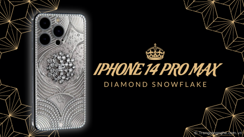 Kiệt tác xa xỉ iPhone 14 Diamond Snowflake: Chế tác từ vàng trắng 18K cùng 570 viên kim cương, giá nửa triệu đô