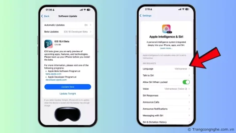 Apple ra mắt bản thử nghiệm iOS 18.4 và iPadOS 18.4: Seri hỗ trợ Tiếng Việt cho người dùng Việt Nam