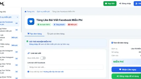 Mailike.xyz: Tăng Like, View TikTok - FB Uy Tín 2026