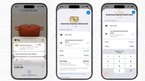 Thẻ American Express giờ có thể sử dụng điểm thưởng với Apple Pay