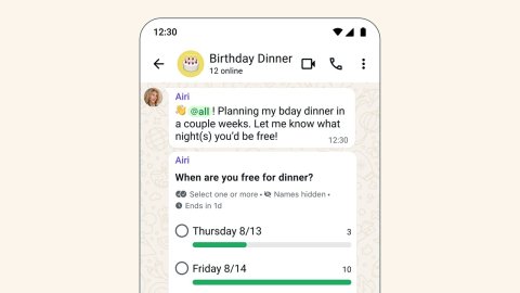WhatsApp ra mắt tính năng mới cho nhóm chat, bao gồm thẻ @all