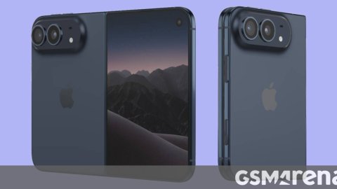 GSMArena cho mở đóng mô hình 3D điện thoại gập